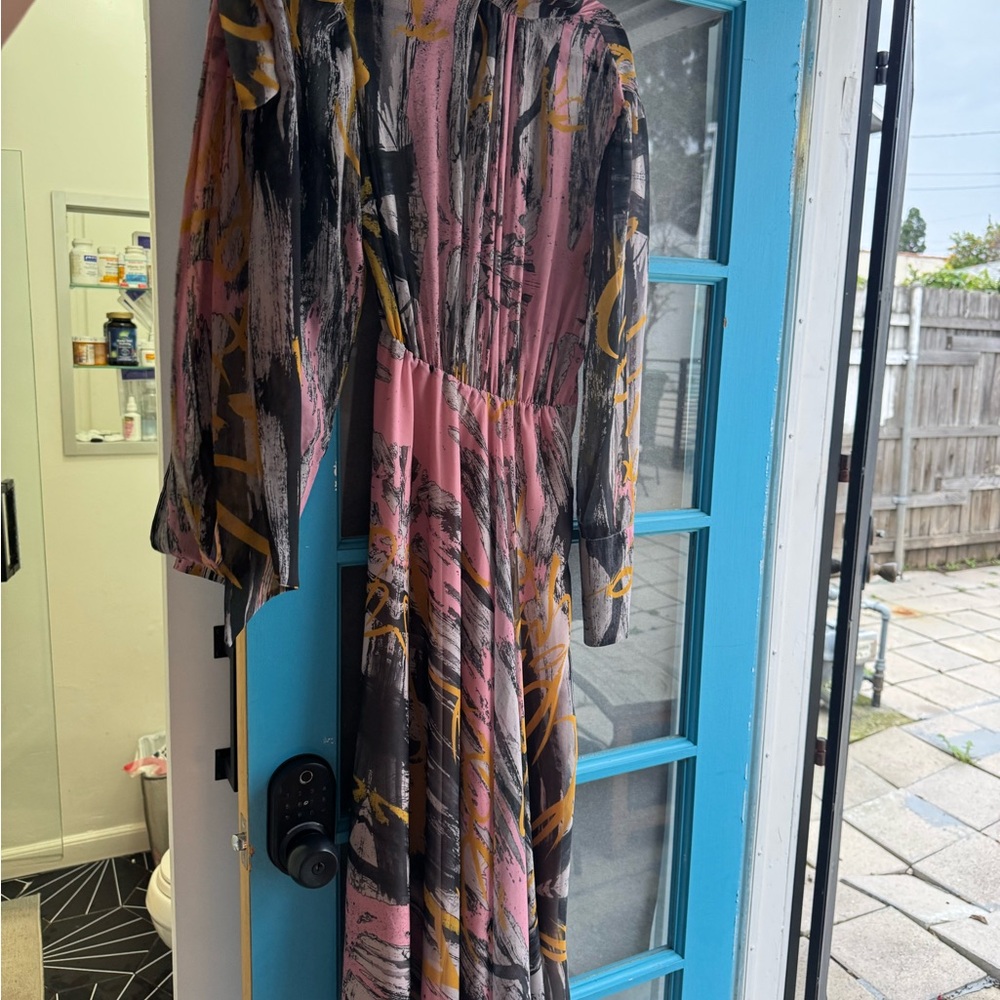 Colorful Abstract Patterned Dress - Picture 2 of 5